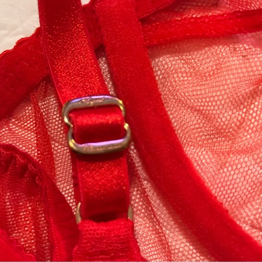 New Agent Provocateur Lorna Bra Color Red/Fire Size 34D